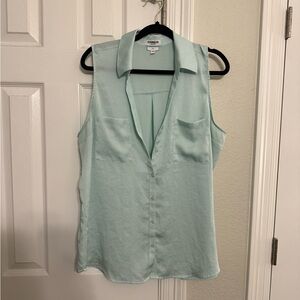 Express Aqua Sleeveless Blouse